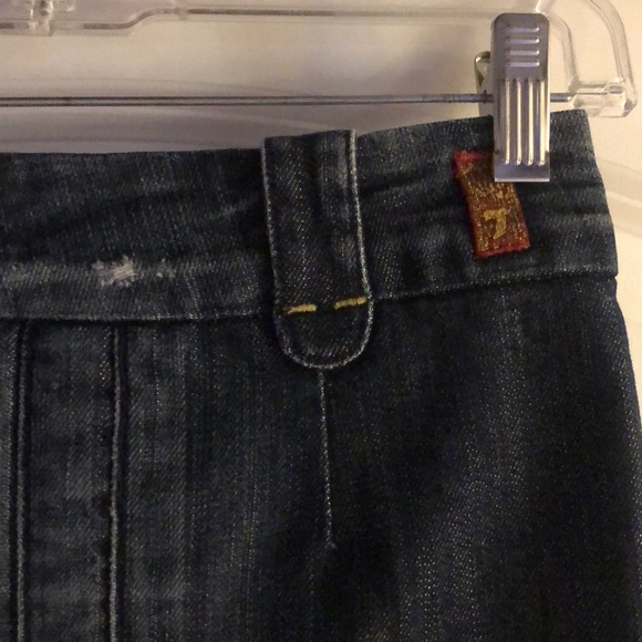 Seven mini denim skirt with back pleats. Size 25 - Picture 4 of 4